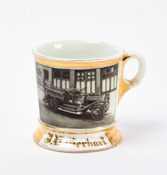 Shaving Mug with Fire Engine