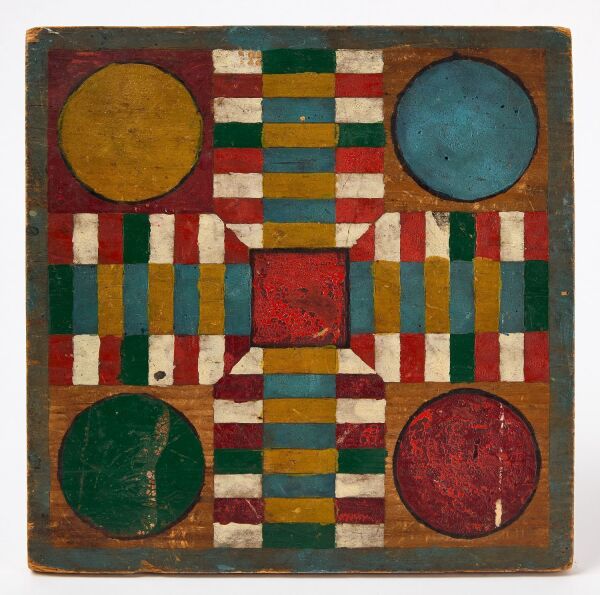 Parcheesi Gameboard with Checkers