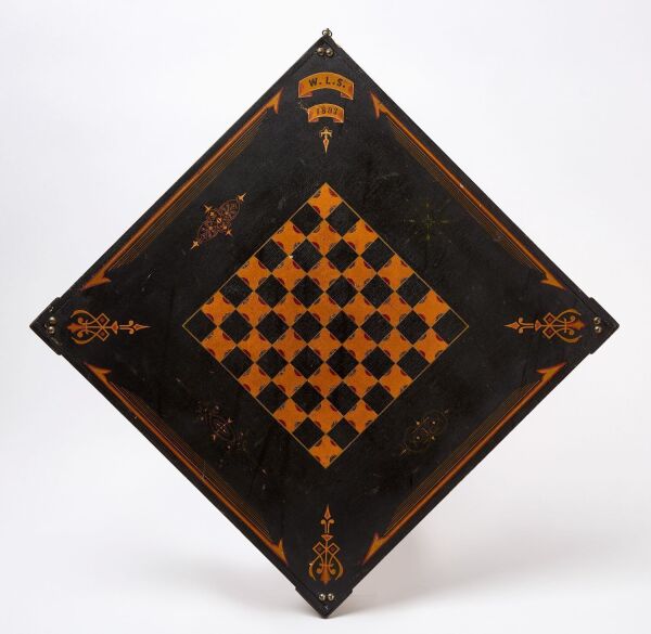 Parcheesi Gameboard with Checkers