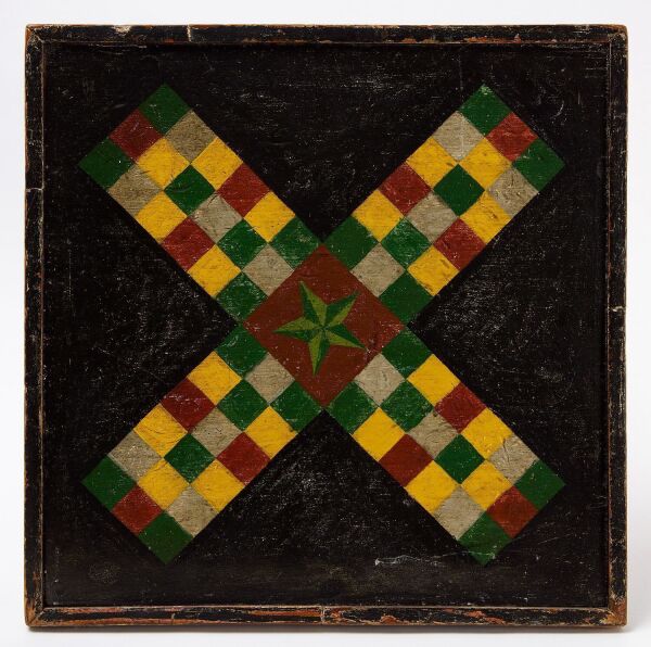 Parcheesi Gameboard with Checkers