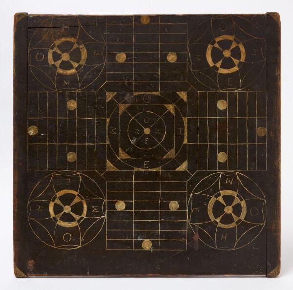 Parcheesi Gameboard with Checkers