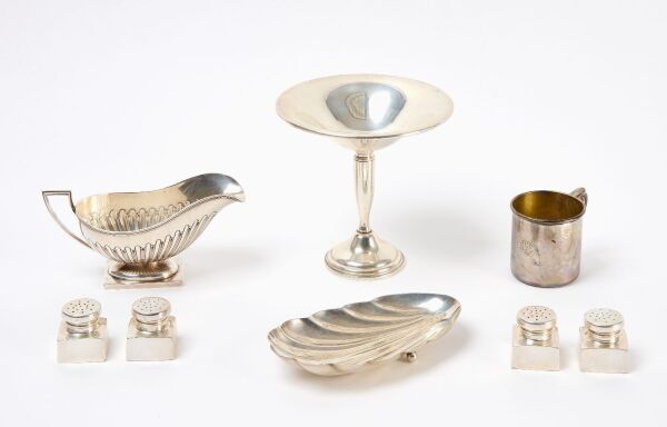 Group of Sterling and Weighted Table Items