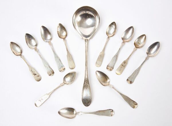 Group of Coin Silver Spoons