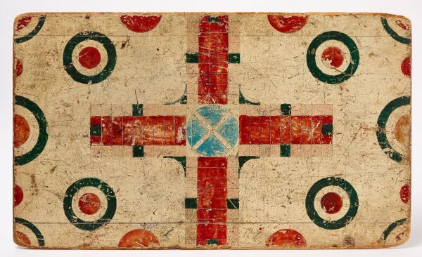 Parcheesi Gameboard with Checkers