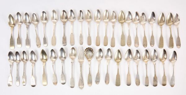 Collection of Coin and Low-Grade Silver Spoons