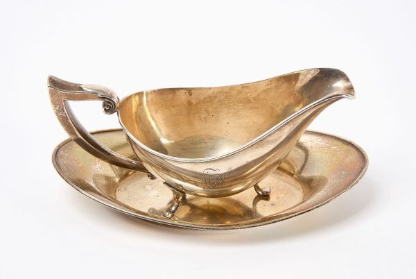 Jennings Silver Co. Sterling Gravy Boat and Dish