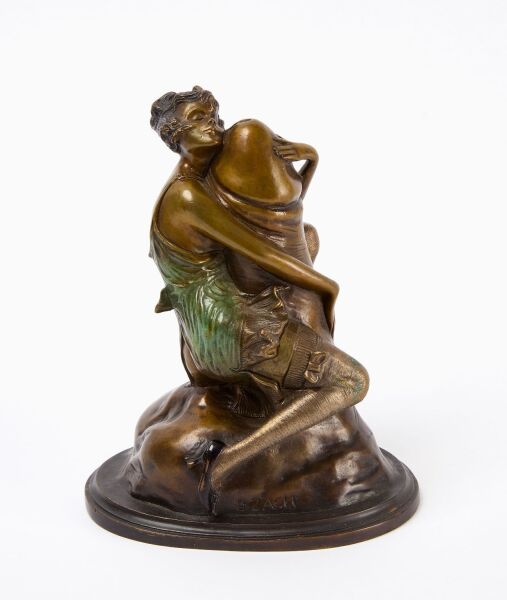 Bruno Zach - 'The Hugger' Erotic Bronze