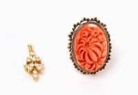 18k Gold Ring and Pendant