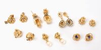 Seven Pairs of 14k Gold Earrings - 2