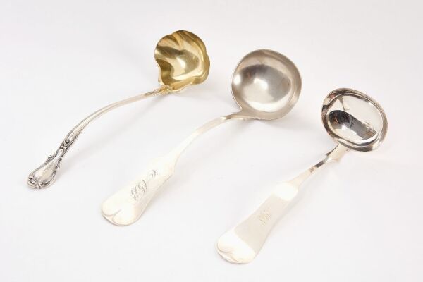Three Early Silver Ladles