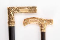 Two Gold-Filled Walking Sticks