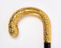 Gold Presentation Cane for Hebrew Free Loan Association