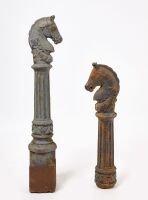 Pair of Cast Iron Horse Head Hitching Posts