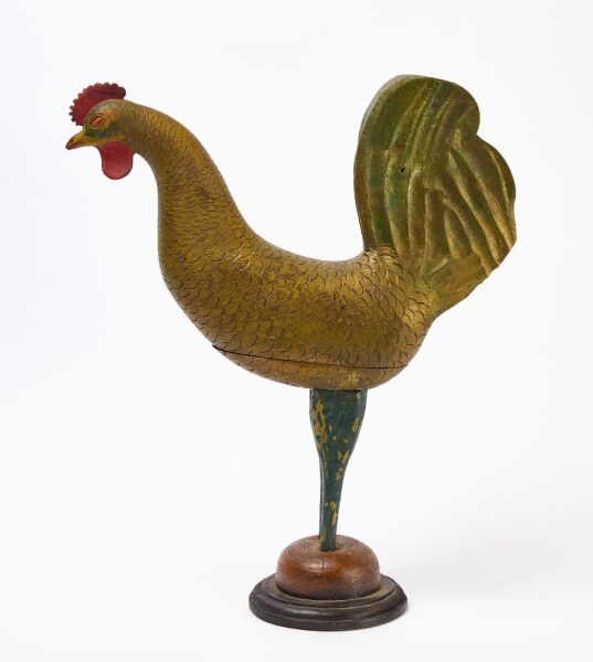 Folk Art Carved and Painted Rooster