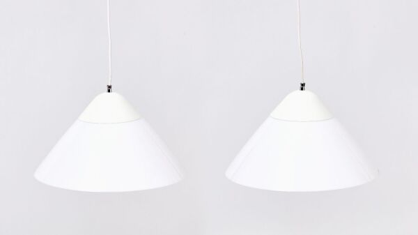 Two Pendant Opala Lamps by Hans J. Wegner for Louis Poulsen