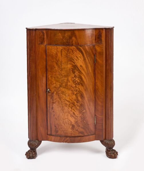 Massachussetts Bow-Front Corner Cabinet