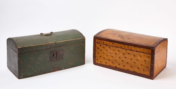 Two Paint-Decorated Chests