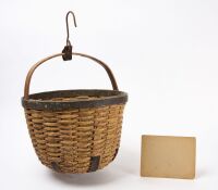 Small Folk Bird Shelf, Sugar Bucket, and Apple Basket with Related Photograph - 3