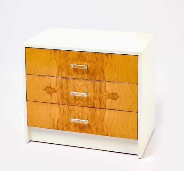 Milo Baughman Dresser with Lacquered Wood Drawers