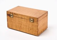 Shaker Tiger Maple Sewing Box with Painted Loom Spindles - 5