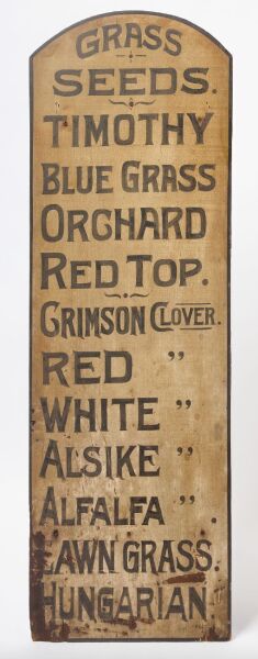 Early General Store Trade Sign - Grass Seeds