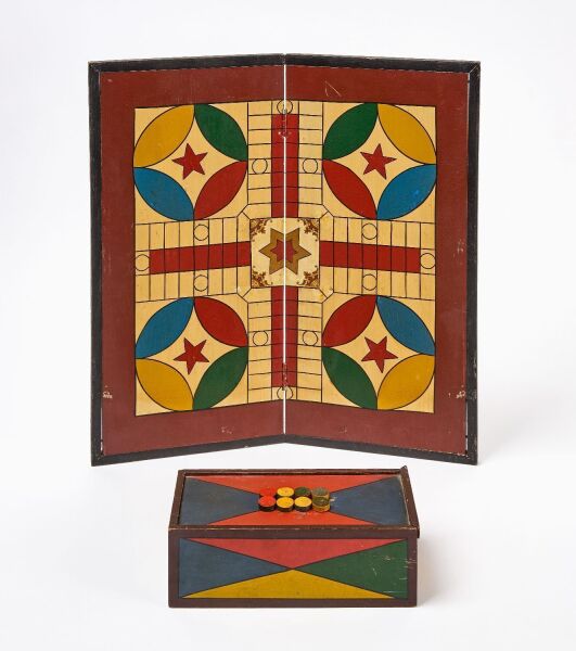 Parcheesi - Checkers Game Board with Game Box