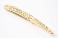 Inuit Scrimshaw Tusk Cribbage Board