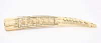 Inuit Scrimshaw Tusk Cribbage Board - 2