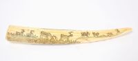 Inuit Scrimshaw Tusk Cribbage Board - 3