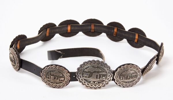 Leonard Maloney Sterling Silver Concho Belt