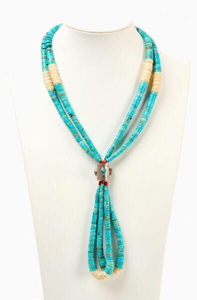 Double-Strand Native American Turquoise Stack Necklace