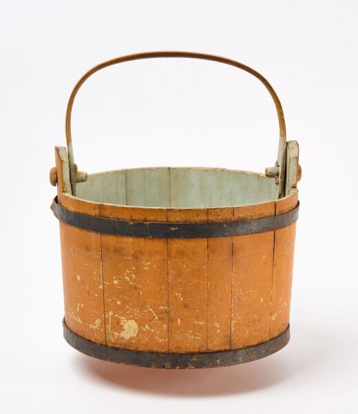Shaker Staved Bucket in Pumpkin Paint