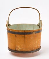 Shaker Staved Bucket in Pumpkin Paint - 2