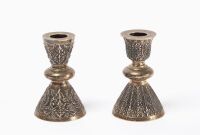 Pair of Sterling Repousse Candlesticks - 2