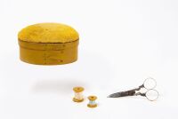 Miniature Shaker Box in Chrome Yellow with Pin Cushion Top