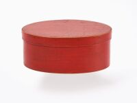 Shaker Oval Box in Tomato Red Paint - 2