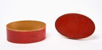 Shaker Oval Box in Tomato Red Paint - 5