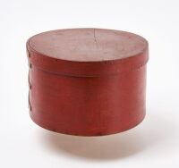 Shaker Oval Pantry Box in Red Paint - 4