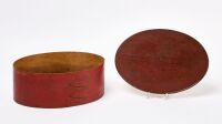 Shaker Oval Pantry Box in Red Paint - 5