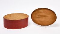Shaker Oval Pantry Box in Red Paint - 6