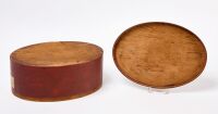 Shaker Oval Pantry Box in Red Paint with Summer Savory Label - 6
