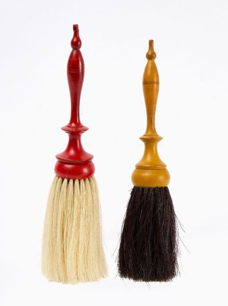 Pair of Shaker Brushes with Painted Handles