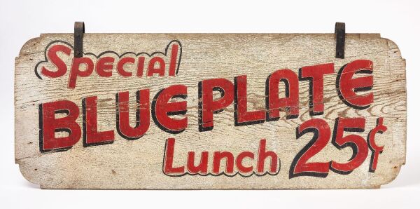 Blue Plate Special Trade Sign