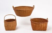 Three Shaker Splint Baskets - 2