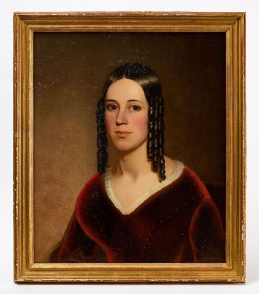 Portrait of a Young Lady in a Red Dress