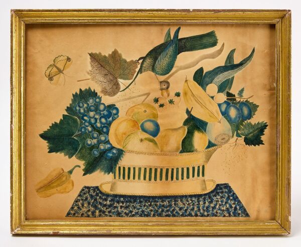 Watercolor Theorem of Fruit with Bird