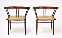 George Nakashima - Pair of Grass-Seat Chairs