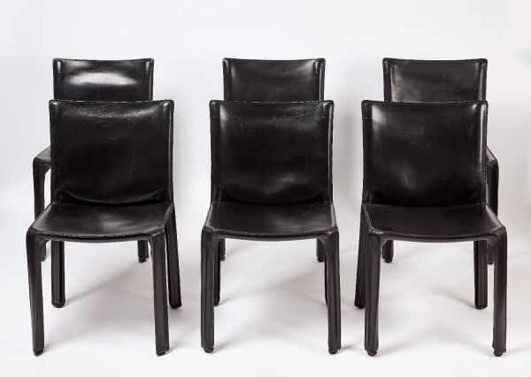 Set of Six Mario Bellini Cab Chairs