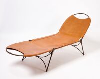 French Campaign Chaise Lounge Chair