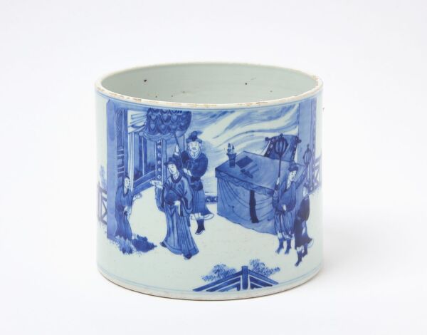 Large Blue and White Kangxi Brush Pot